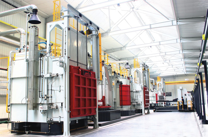 Rotary bottom multi-function furnace production line